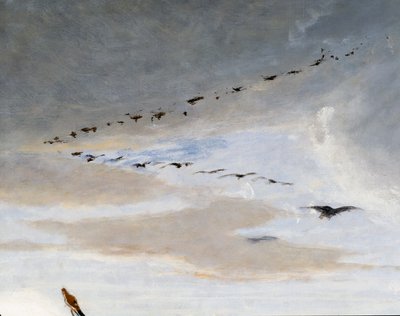 Birds in V formation (detail) by Saverio Altamura