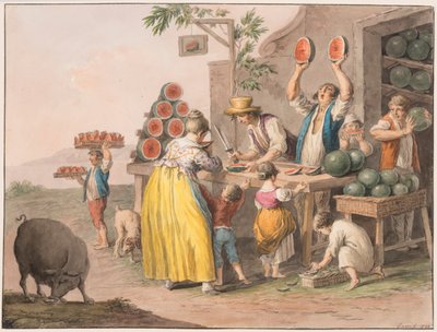 A Neapolitan Watermelon Shop by Saverio della Gatta