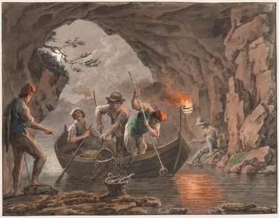 Night Fishing at the Entrance to a Cave by Saverio della Gatta