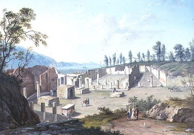 Grand Tourists at the Ruins of Pozzuoli, near Naples by Saviero Xavier della Gatta