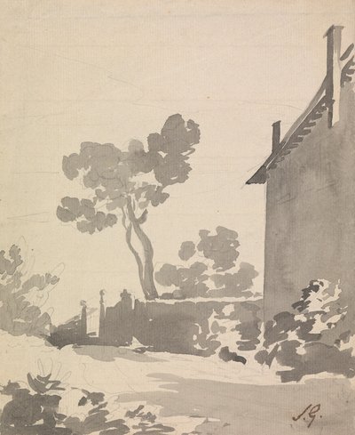 Garden View from the Side of a House by Sawrey Gilpin