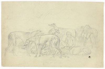 Greyhounds and Their Keeper by Sawrey Gilpin