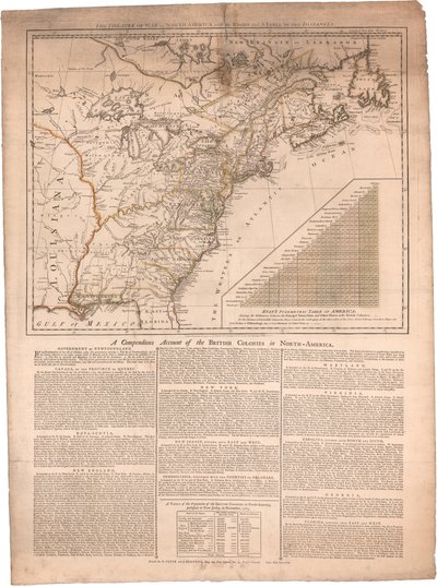 A Map of North America - Revolutionary War by Sayer & Bennett