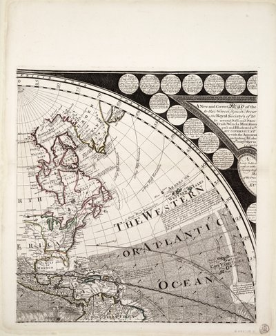 A New and Correct Map of the World (section), c.1774 by Sayer & Bennett