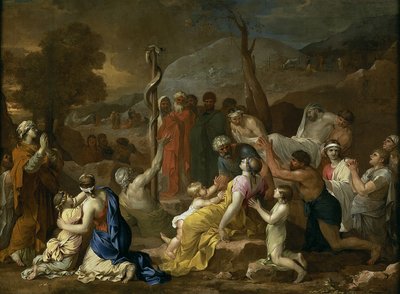 Moses and the Brazen Serpent by Sébastien Bourdon