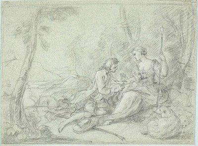 Shepherd and Shepherdess by Sébastien Le Clerc the Younger