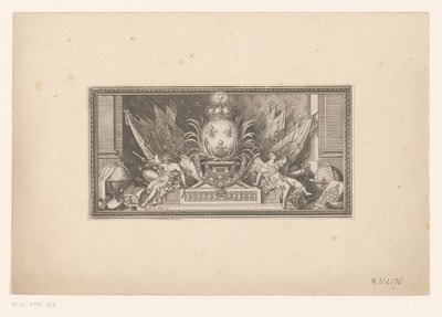 Vignette with Globe and Coat of Arms of France by Sébastien Leclerc (I)