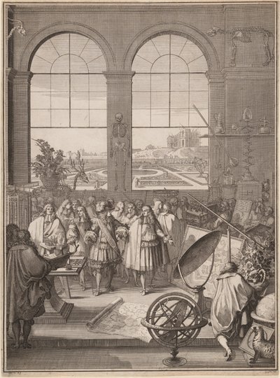 Louis XIV Visiting the Royal Academy of Sciences by Sebastien Leclerc