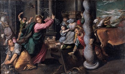 Christ Driving the Money Lenders from the Temple by Sigismondo Scarsellino