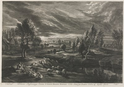 Landscape with Shepherd Playing a Flute by Schelte Adams Bolswert