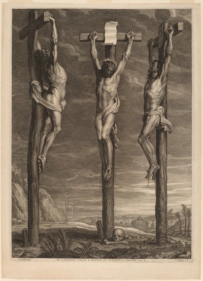 Christ Crucified between Two Thieves by Schelte Adams Bolswert after Sir Peter Paul Rubens