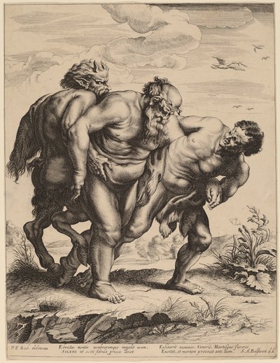 The Drunken Silenus by Schelte Adams Bolswert after Sir Peter Paul Rubens