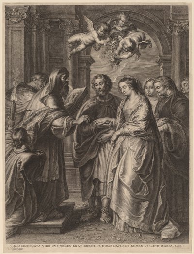 The Marriage of the Virgin by Schelte Adams Bolswert after Sir Peter Paul Rubens