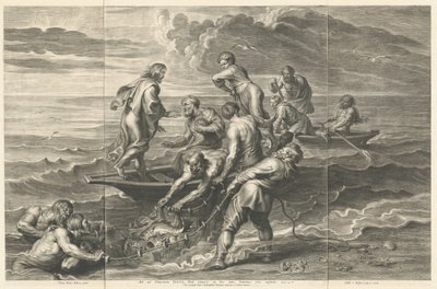 The Miraculous Draught of Fishes by Schelte Adams Bolswert after Sir Peter Paul Rubens