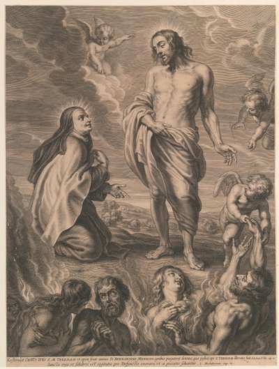 Saint Theresa Mediates for Bernardino de Mendoza by Schelte Adamsz. Bolswert