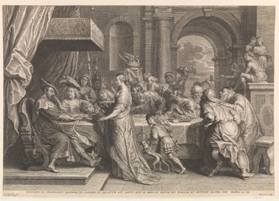 Salome Shows the Head of John the Baptist to Herod by Schelte Adamsz. Bolswert