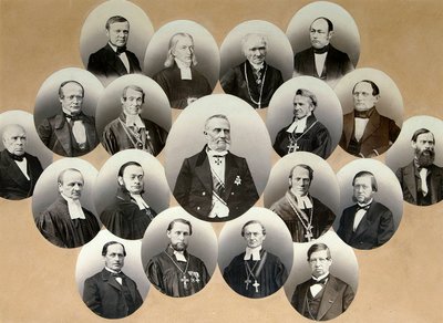 Group of portraits of the representatives of the Catholic church in Moscow, 1860s by Scherer Nabholz and Co
