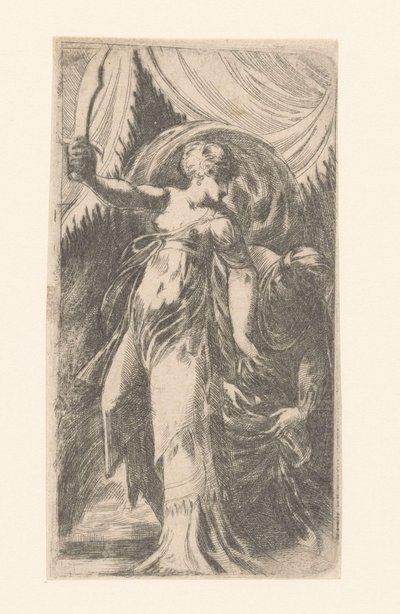 Judith with the Head of Holofernes in a Bag by Schiavone (attributed to)
