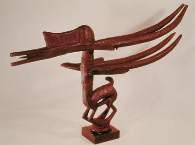 Antelope, part of a Tuywara mask from the Ivory Coast by School African