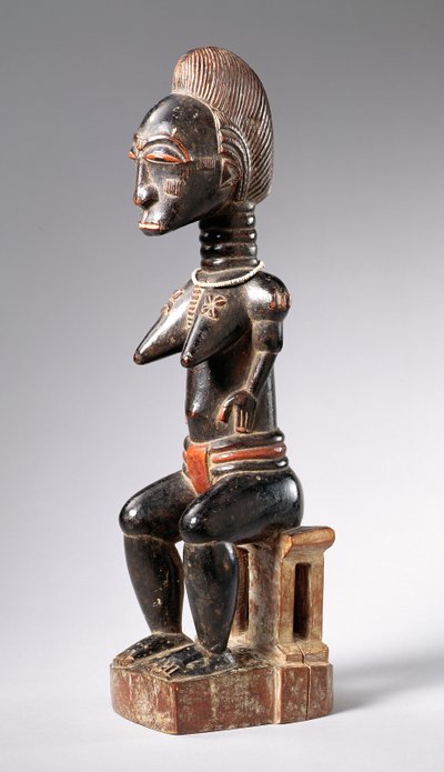 Baule Seated Female Figure by School African
