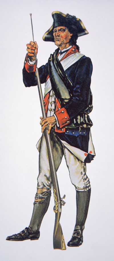 American War of Independence Soldier of the Pennsylvania State Regiment by School American