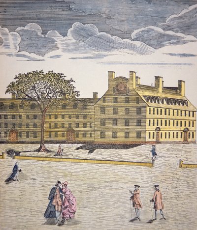 Harvard College, Cambridge, Massachusetts c.1740 by School American