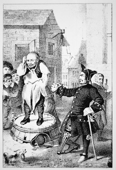 Peter Stuyvesant chastises Willem Wickendam for preaching a Baptist sermon by School American