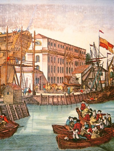 View of New York Harbour in the Mid-18th Century by School American