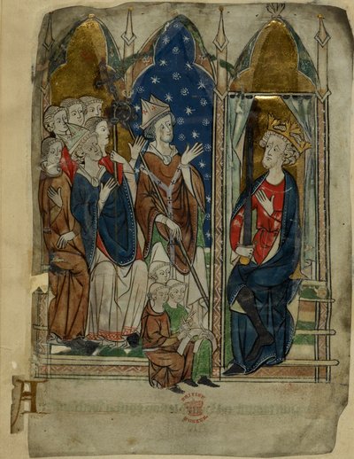 King Edward I Seated with His Court and Clerks, from 