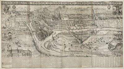 Liège, with a view of the Palace by School Belgian