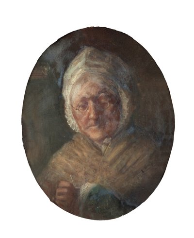 Elderly Woman by School British