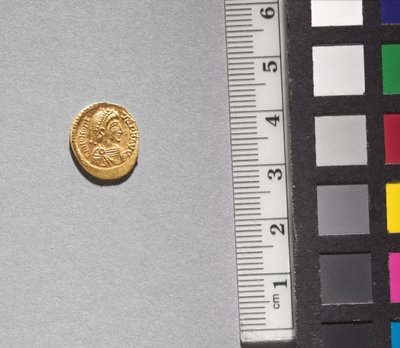 Solidus of Arkadios (obverse), 395-408 (gold) by School Byzantine