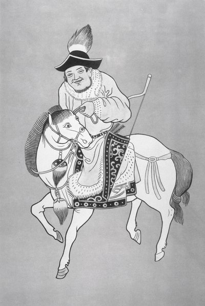 A Mongol horse archer (after a Chinese drawing) by School Chinese