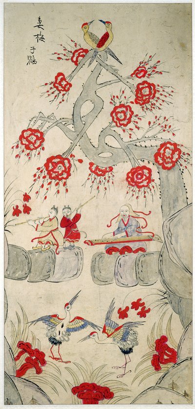 Panel from an Eight-Fold Screen Depicting Famous Stories of China by School Chinese