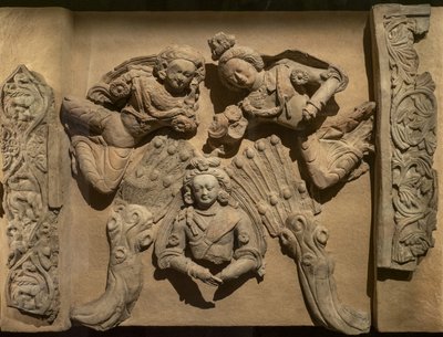 Bas-relief Illustrating an Earlier Life of the Buddha: Vishvantara Jataka. China, Xinjiang. End of the 6th Beginning of the 7th Century by School Chinese