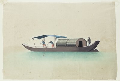 Boat with Three Boatmen by School Chinese