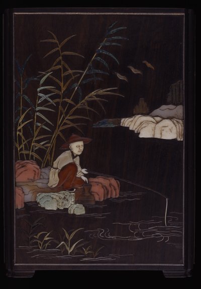 Brushpot With Scenes Of Country Pursuits by School Chinese