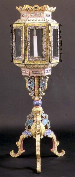 Canton lantern on tripod base, Chinese by School Chinese
