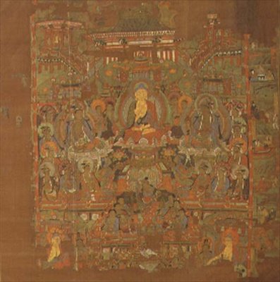 Paradise of Bhaisajyaguru, 8th-9th Century, Tunhuang by School Chinese