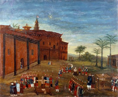Chinese art: scenes of torture and executions of prisoners by School Chinese