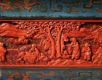 Jardiniere, Qianlong period (1736-95) (detail) by School Chinese