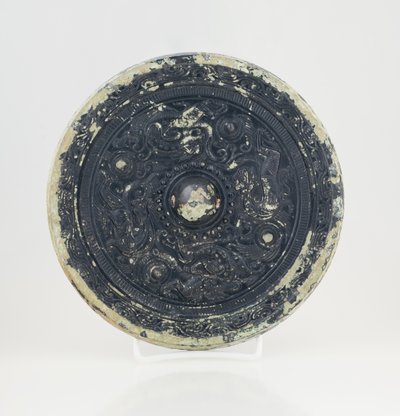 Mirror with dragon and tiger design, 0-199 by School Chinese
