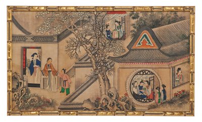 One of Twenty-Four Scenes from Dream of the Red Chamber by School Chinese