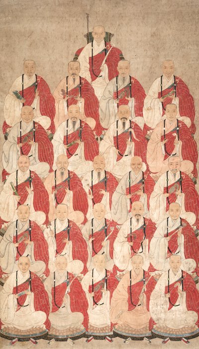 Portrait of Buddhist Monks of Obaku Sect by School Chinese