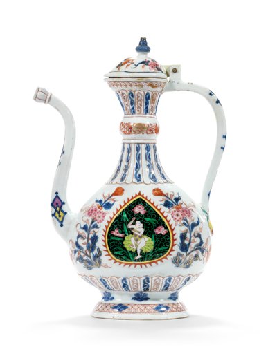 Rose-Imari ewer and cover for the Middle Eastern market, second quarter of the 18th century by School Chinese