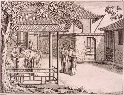 Selling the Silk after it is Woven, China, late 18th century by School Chinese