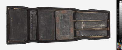 Set of ink sticks in lacquer box, late 17th to early 18th century by School Chinese