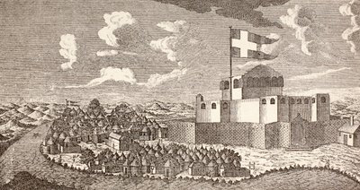 Danish Colonial Fort Fredensborg, Ningo, Ghana as it was in 1760 by School Danish