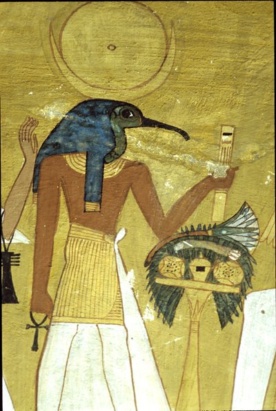 God Thoth Introducing the Deceased to Osiris by School Egyptian