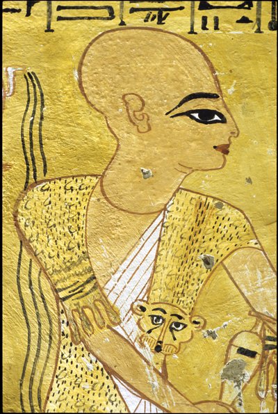 A Priest Pouring Libations for Inherkhau by School Egyptian